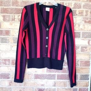 CAbi StripedPullover Cardigan Size M